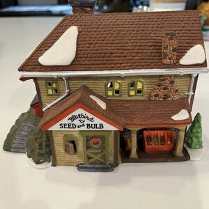 ESTATE Vintage BLUEBIRD SEED and BULB DEPARTMENT 56 BUILDING